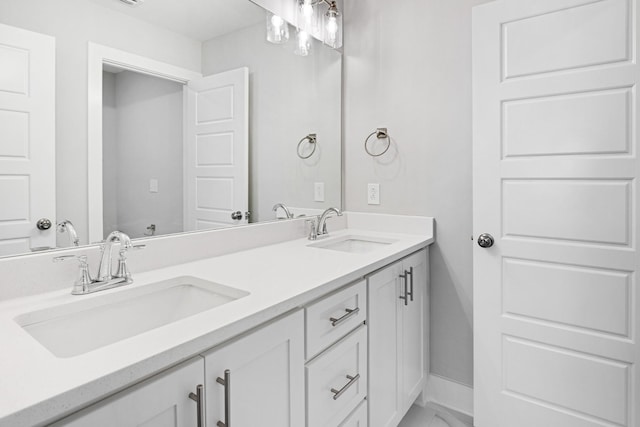 bathroom with vanity