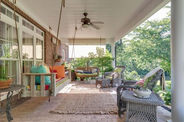 view of patio / terrace with ceiling fan