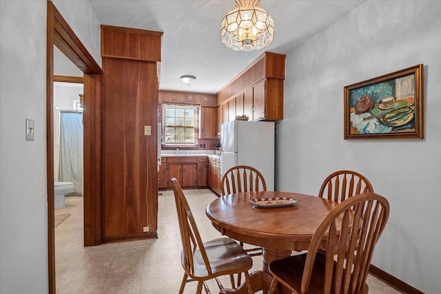 view of dining space