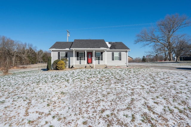 view of front of home featuring a porch