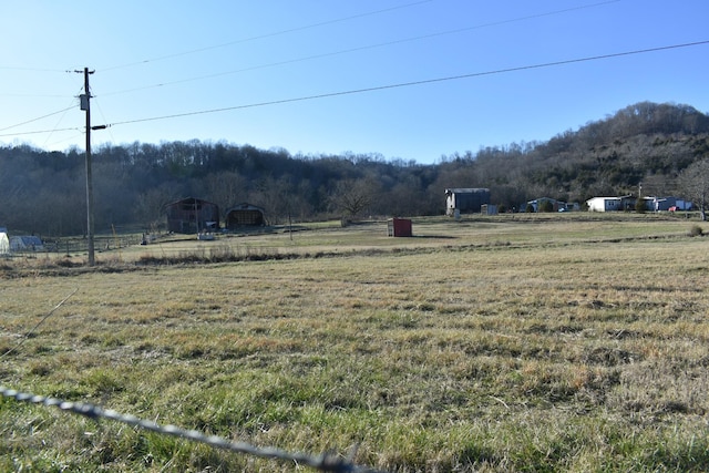 view of yard featuring a rural view