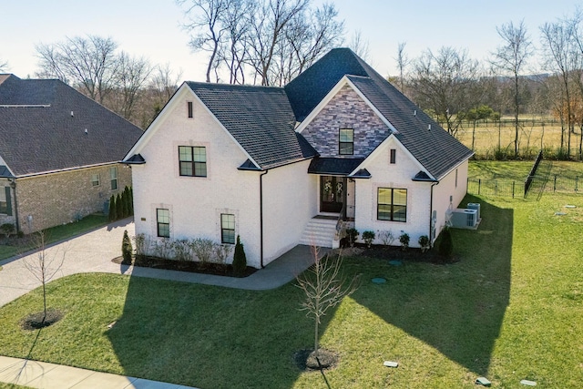 view of front of house with a front yard