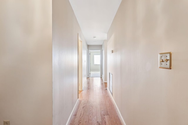 hall featuring light hardwood / wood-style floors