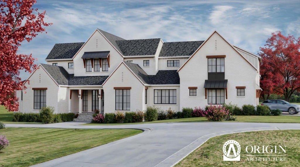 view of front of house with a front yard