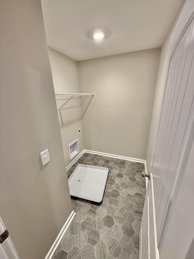 washroom with washer hookup and electric dryer hookup