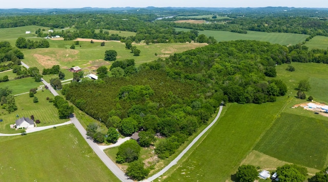 aerial view with a rural view