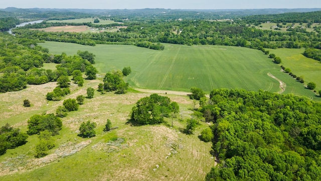 aerial view with a rural view