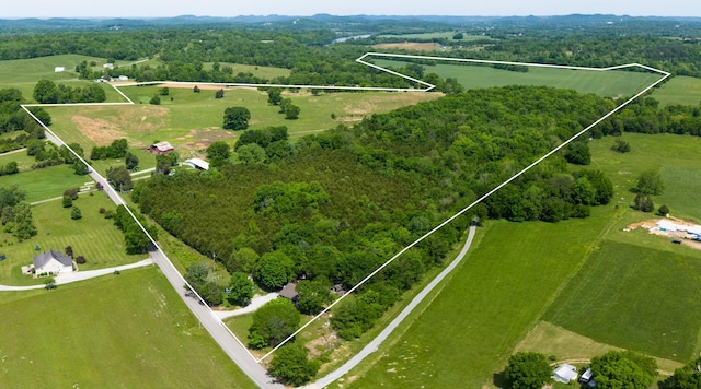 drone / aerial view with a rural view