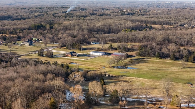 aerial view with a rural view