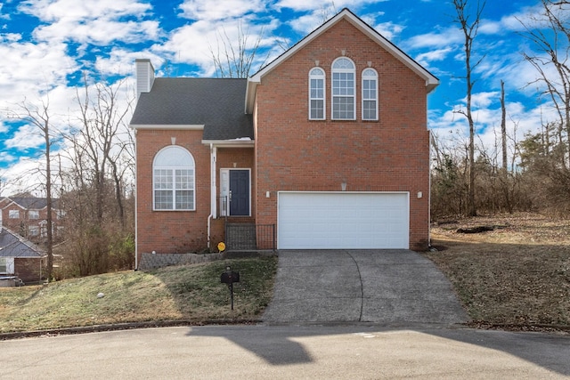 front facade featuring a garage