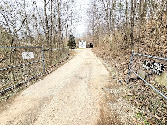 view of road