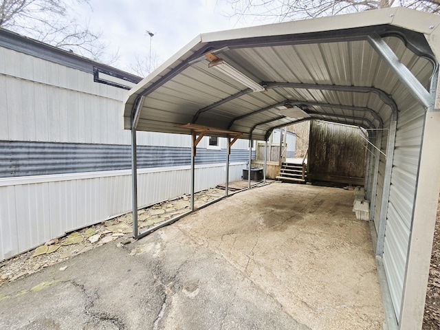 view of parking featuring a carport