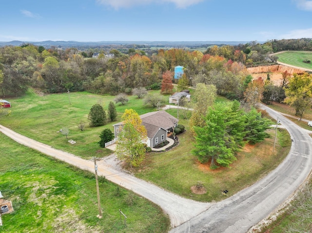 bird's eye view featuring a rural view