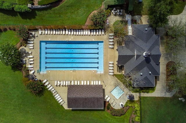 birds eye view of property