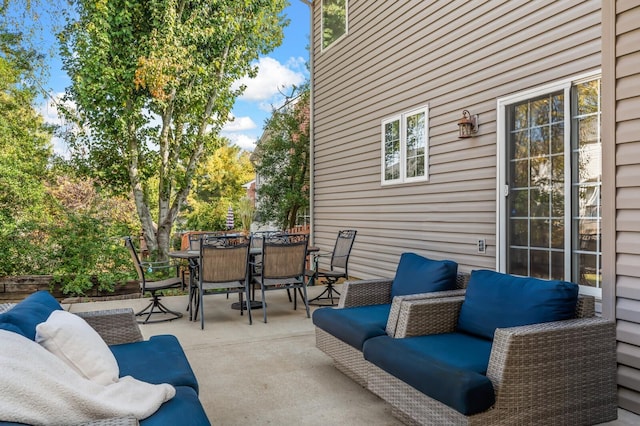 view of patio featuring outdoor lounge area