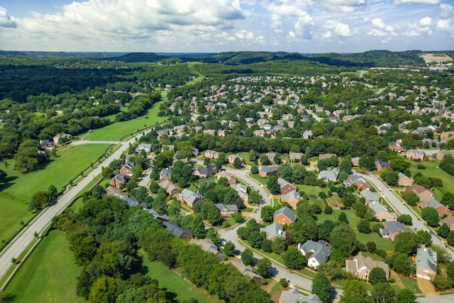 bird's eye view with a residential view