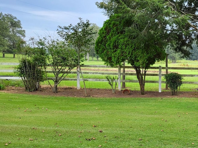 surrounding community with a yard and a rural view