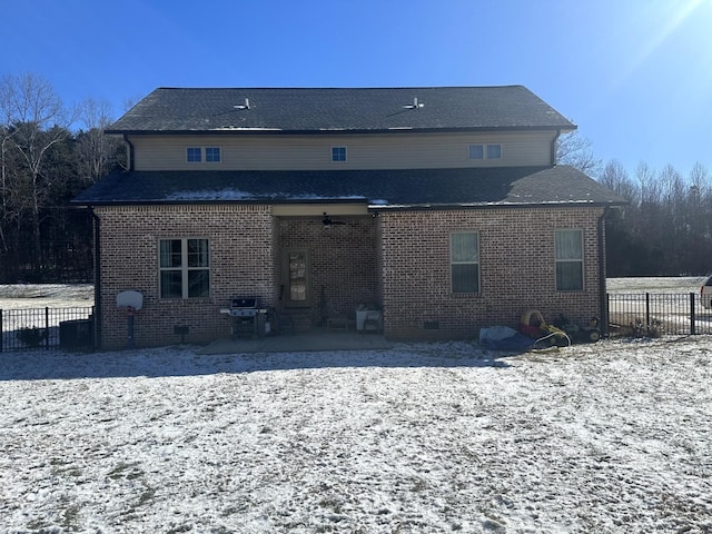 rear view of house featuring a patio area