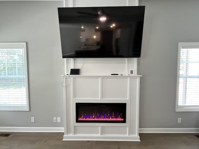 interior details with hardwood / wood-style flooring