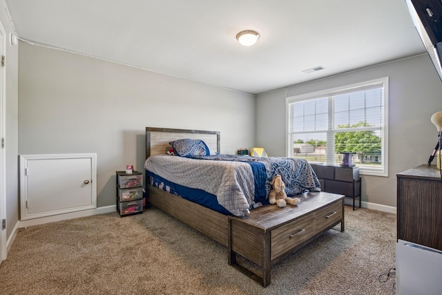 bedroom featuring carpet flooring