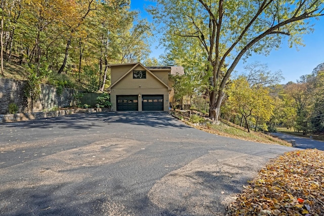 exterior space featuring a garage