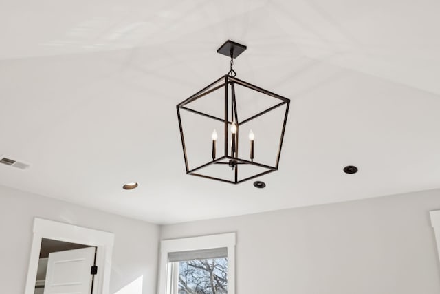 details with recessed lighting and visible vents