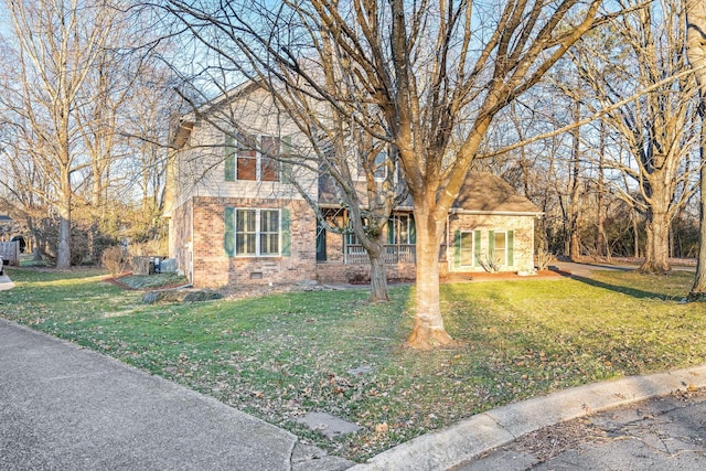 view of front of house with a front yard