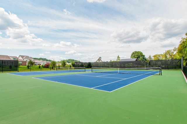 view of tennis court