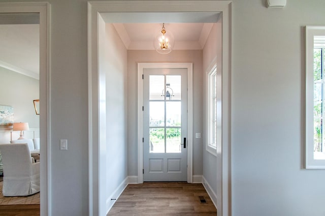 entryway with light hardwood / wood-style flooring