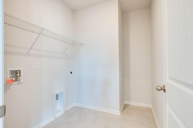 laundry room with electric dryer hookup and hookup for a washing machine