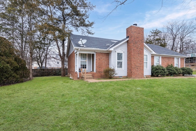 exterior space with a lawn