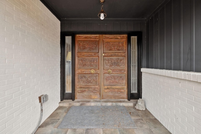 view of doorway to property