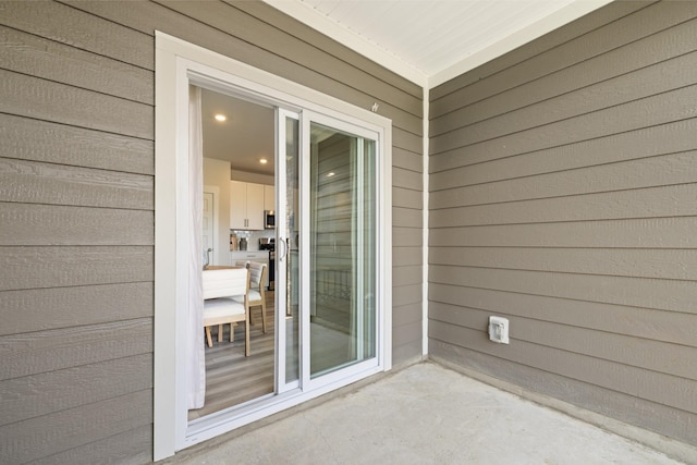 view of doorway to property