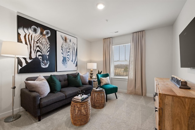 view of carpeted living room