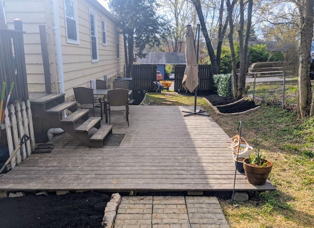 view of wooden deck