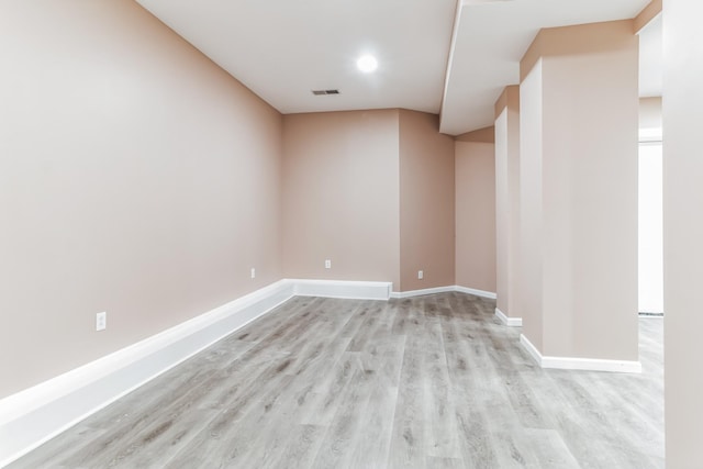 empty room featuring light hardwood / wood-style floors