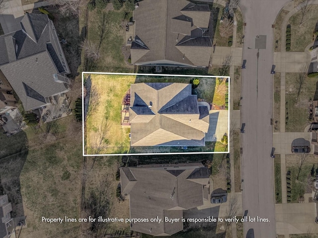 birds eye view of property