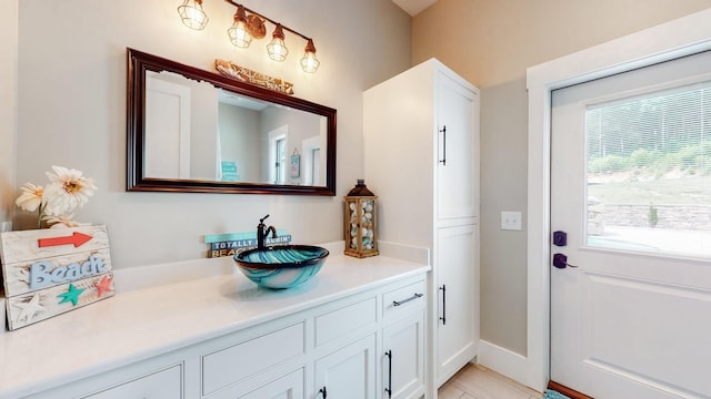 bathroom featuring vanity