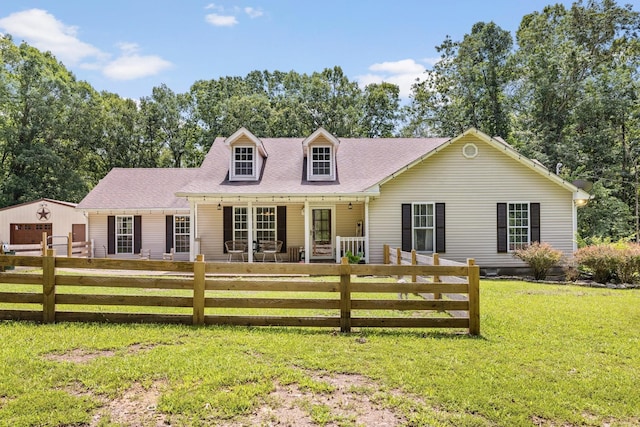 view of front facade featuring a porch