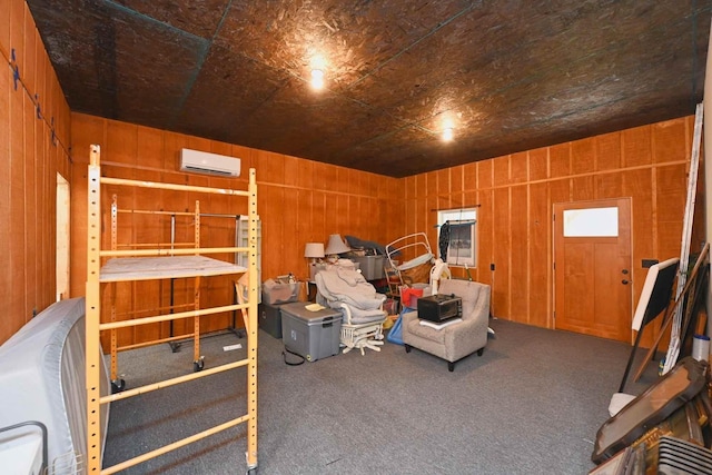 storage room featuring a wall unit AC