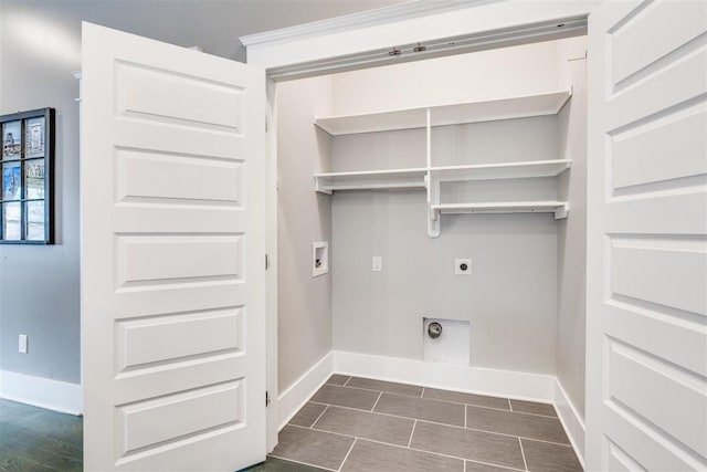 laundry area featuring hookup for a washing machine and hookup for an electric dryer