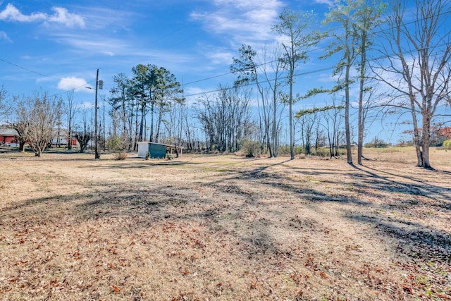 view of yard featuring a rural view