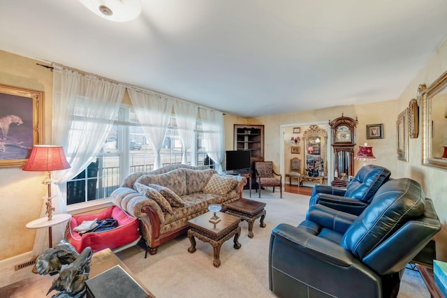 view of carpeted living room