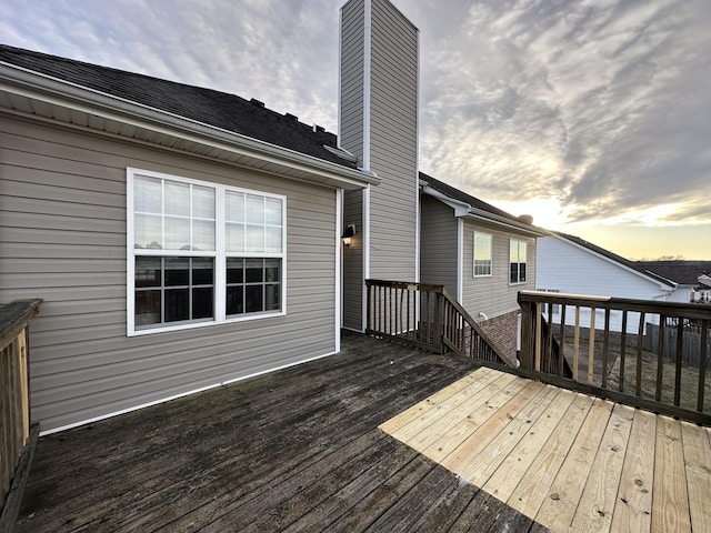 view of deck at dusk