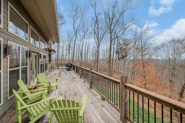 view of wooden terrace