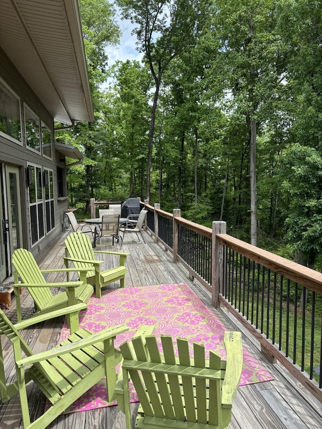 view of wooden deck