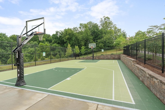 view of basketball court