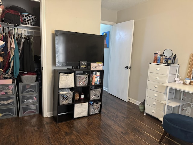 interior space featuring dark hardwood / wood-style flooring