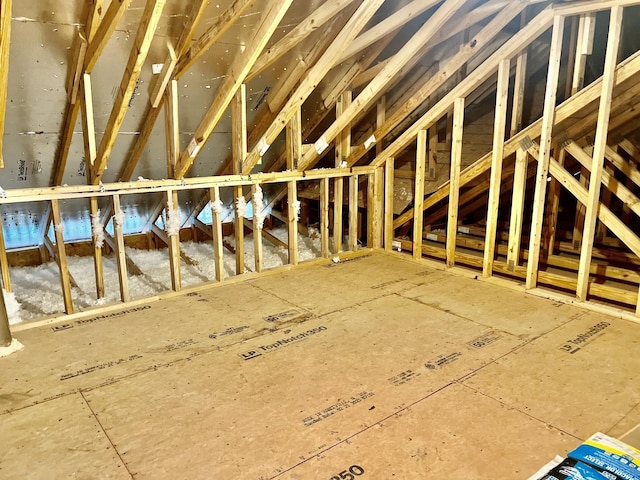 view of attic