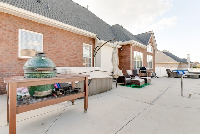 view of patio / terrace with an outdoor hangout area